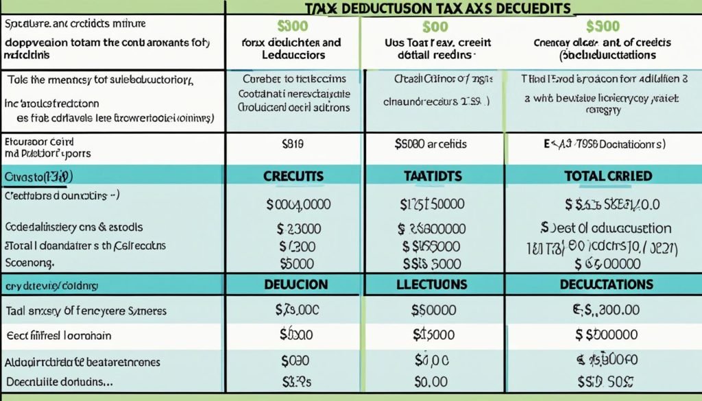 tax deductions and tax credits